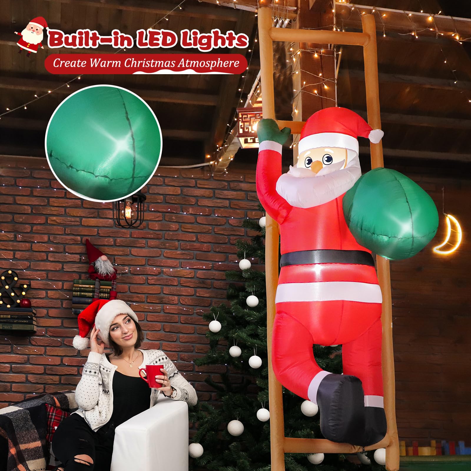 ⭐️サンダ一ライトニング⭐️【で遊べます。】即購入可能 Amazon.co.jp: FunFanso - 8フィート クリスマス 空気注入式